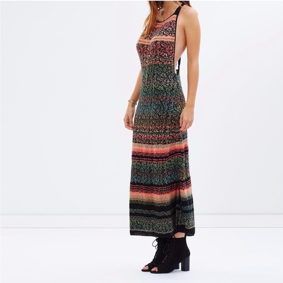 Free People Midnight Flowers Knit Maxi Dress Size XS - Picture 2 of 10